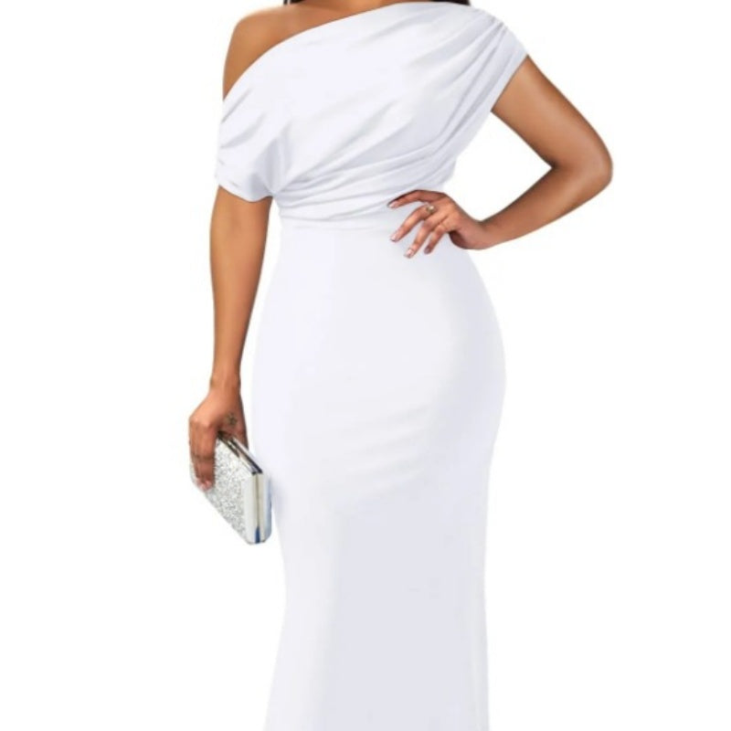 🔥Nouveau produit🔥Robes longues élégantes sans bretelles de couleur unie pour femmes