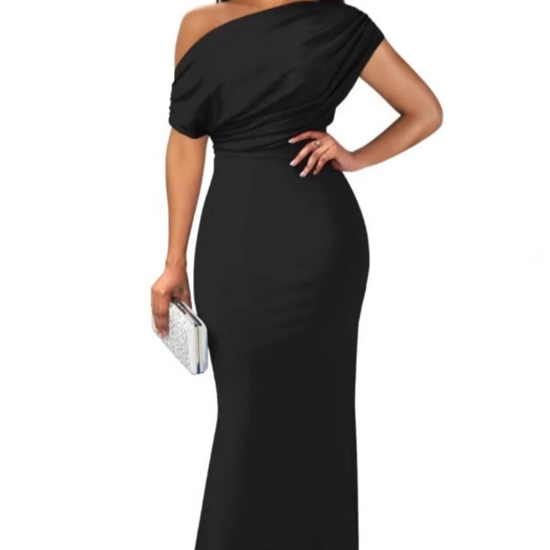🔥Nouveau produit🔥Robes longues élégantes sans bretelles de couleur unie pour femmes