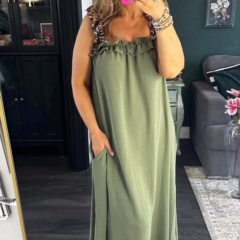 🔥Soldes d'été🔥Robe maxi sans manches décontractée avec poches(53 % de réduction)
