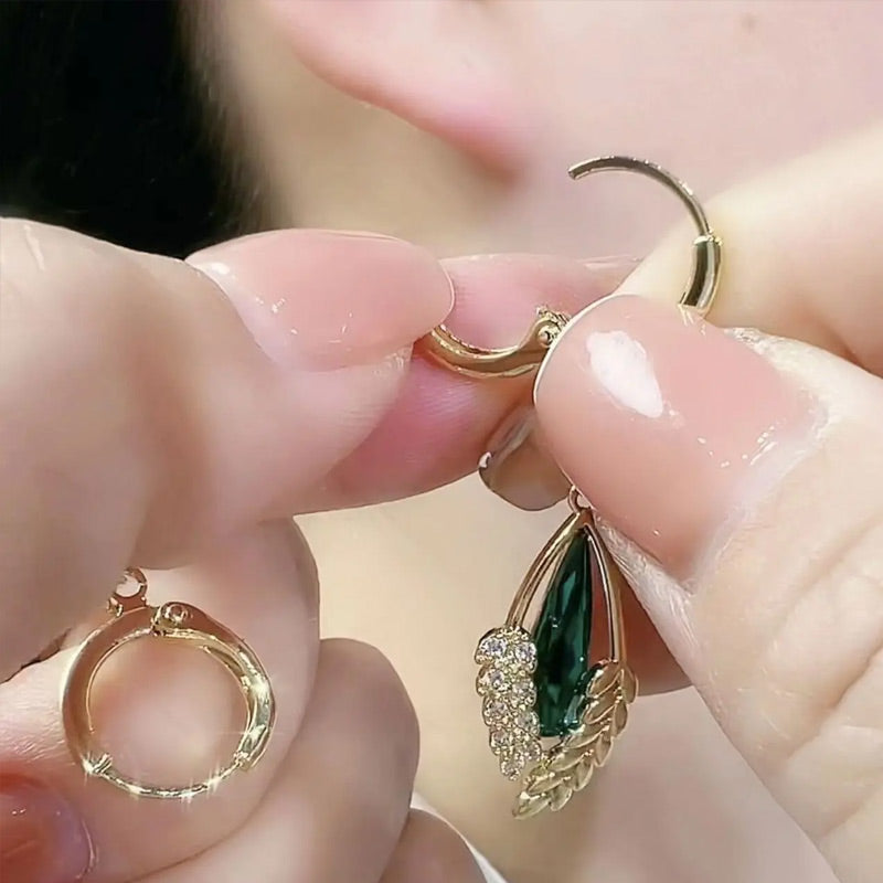đ„LimitĂ© 50% DE RĂDUCTIONđ Boucles d'oreilles crĂ©oles vertes scintillantes