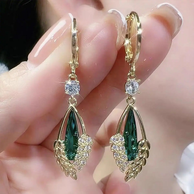 đ„LimitĂ© 50% DE RĂDUCTIONđ Boucles d'oreilles crĂ©oles vertes scintillantes