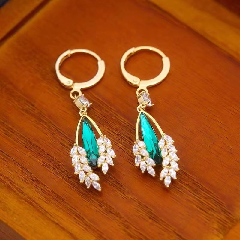 đ„LimitĂ© 50% DE RĂDUCTIONđ Boucles d'oreilles crĂ©oles vertes scintillantes