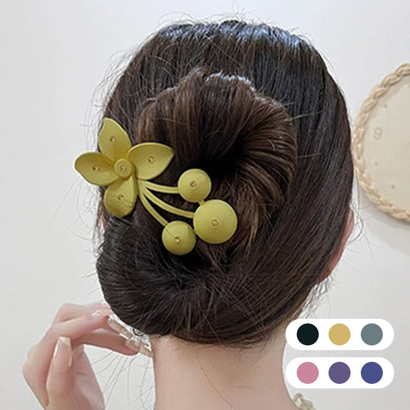 🦋Offre limitée 55% de réduction🍒Pinces à cheveux plates en strass et fleurs mates