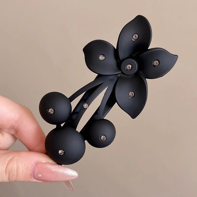 🦋Offre limitée 55% de réduction🍒Pinces à cheveux plates en strass et fleurs mates