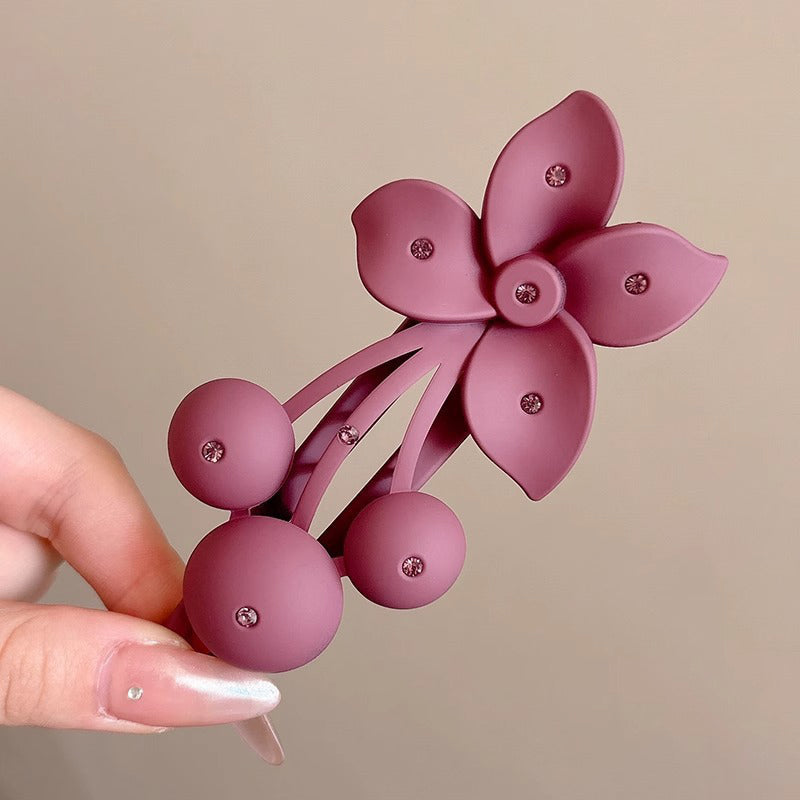 🦋Offre limitée 55% de réduction🍒Pinces à cheveux plates en strass et fleurs mates