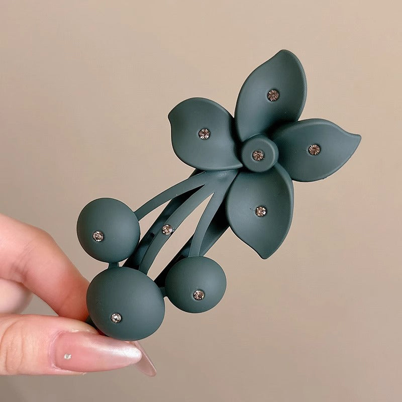 🦋Offre limitée 55% de réduction🍒Pinces à cheveux plates en strass et fleurs mates