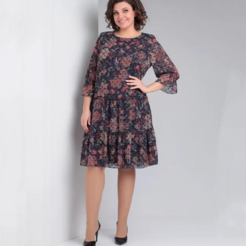 👗Robe imprimée décontractée à col rond pour femmes(🔥Offre limitée & 53% de réduction)