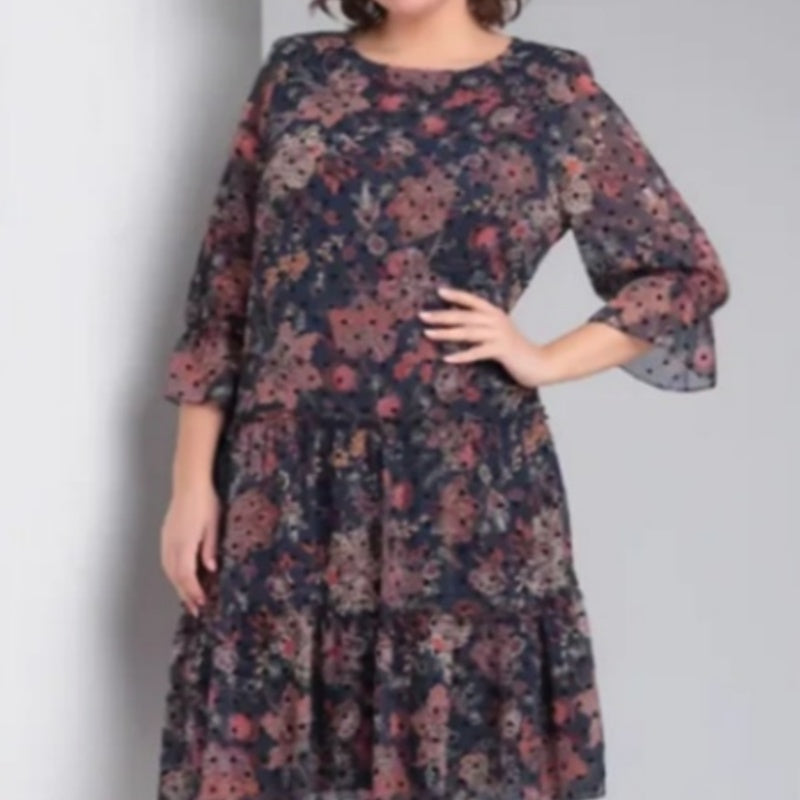 👗Robe imprimée décontractée à col rond pour femmes(🔥Offre limitée & 53% de réduction)
