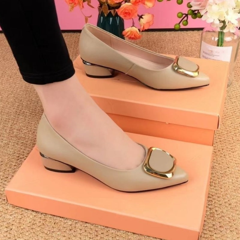 👠Chaussures à talon bas et à bout pointu pour femmes(🔥53% de réduction)