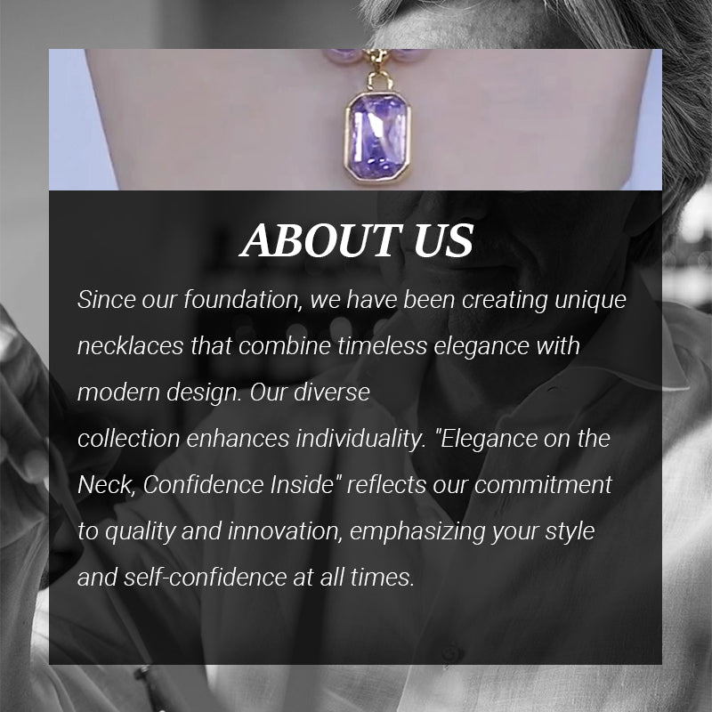 💜Collier élégant en perles imitation violet de haute qualité(✨️50 % de réduction)