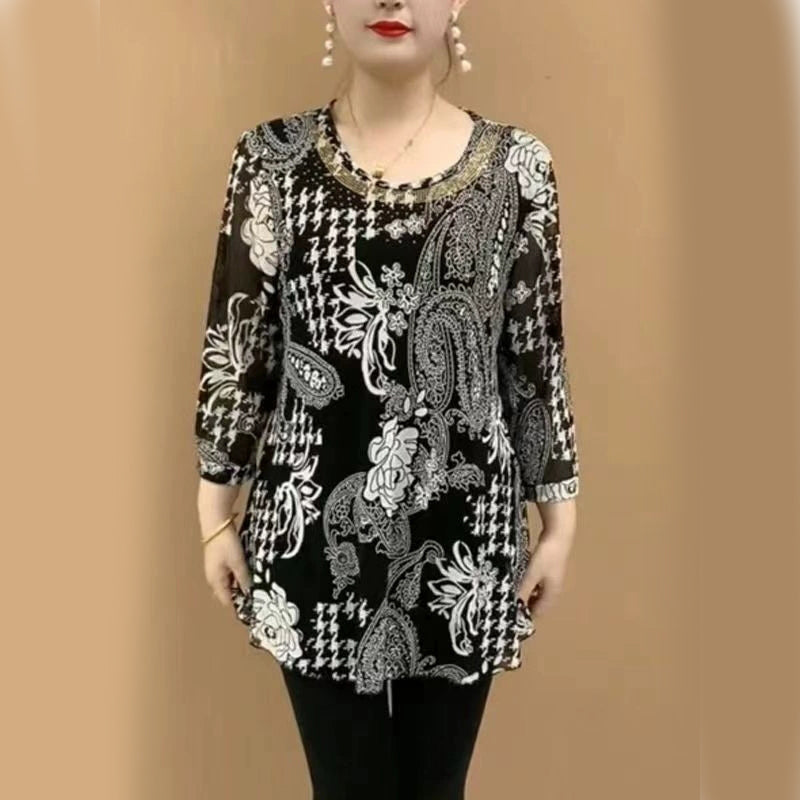 🌹Offres spéciales d'été🌹Top ample et confortable à col rond pour femmes(🔥50% de réduction)