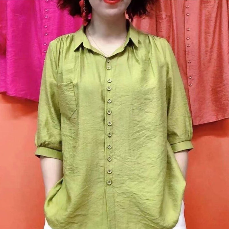 🌸Début de l'été 2025🌸Chemisier boutonné décontracté pour femmes(🔥50% de réduction)