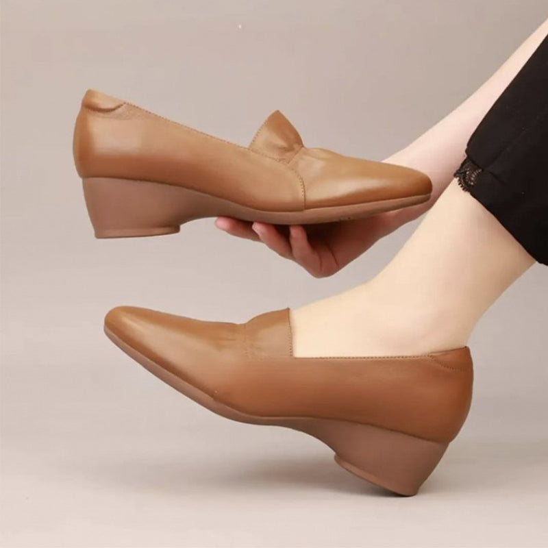 đChaussures confortables en cuir synthĂ©tique Ă petit talon pour femmes(đ„50% de rĂ©duction)