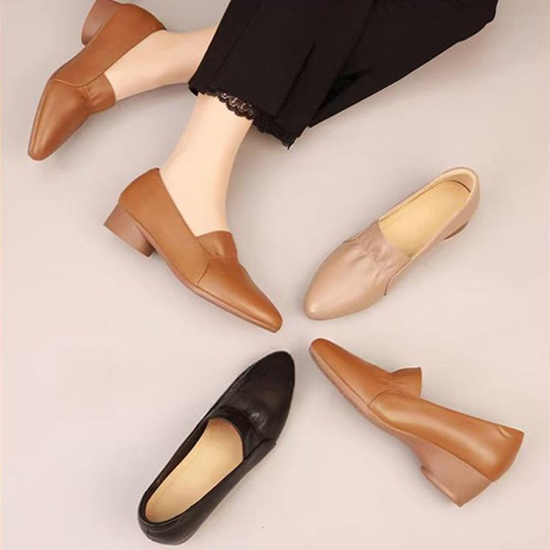 đChaussures confortables en cuir synthĂ©tique Ă petit talon pour femmes(đ„50% de rĂ©duction)