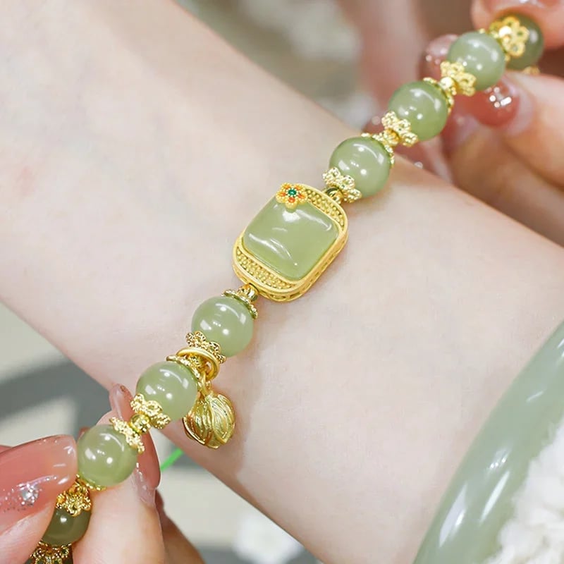 ✨2025 Dernier bracelet✨Bracelet de perles en jade de Hotan