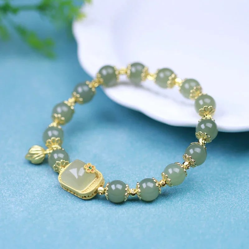 ✨2025 Dernier bracelet✨Bracelet de perles en jade de Hotan