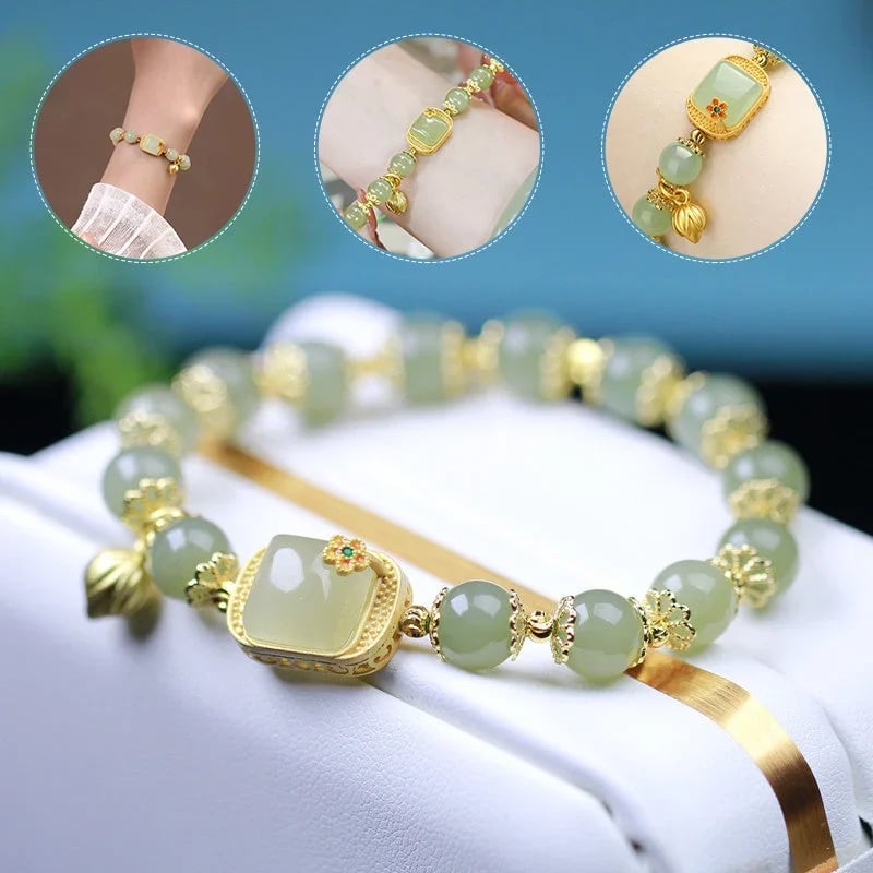 ✨2025 Dernier bracelet✨Bracelet de perles en jade de Hotan
