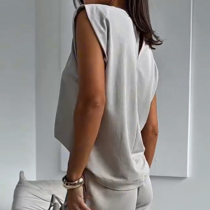 💖55 % de réduction🌸Ensemble 2 pièces T-shirt et pantalon large pour femmes