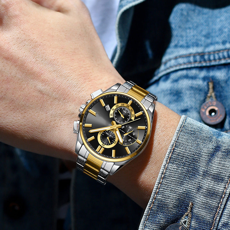 ⌚Montre-bracelet d'affaires en acier inoxydable pour hommes(🔥55% de réduction)