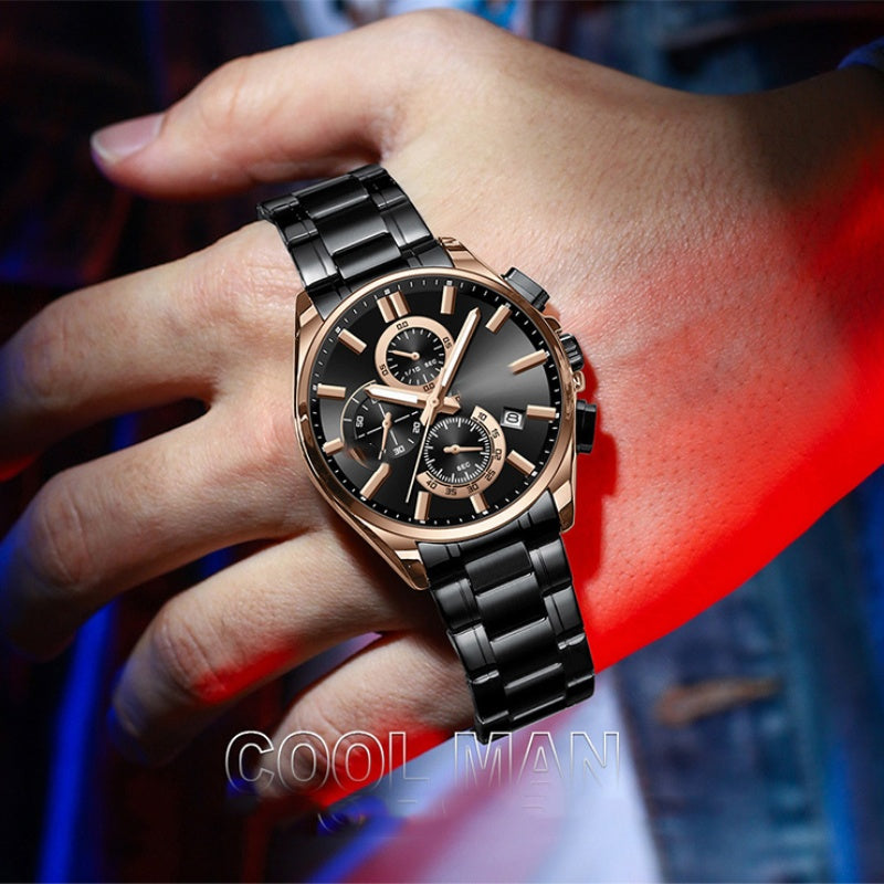 ⌚Montre-bracelet d'affaires en acier inoxydable pour hommes(🔥55% de réduction)