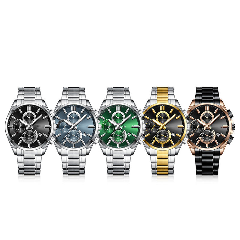 ⌚Montre-bracelet d'affaires en acier inoxydable pour hommes(🔥55% de réduction)