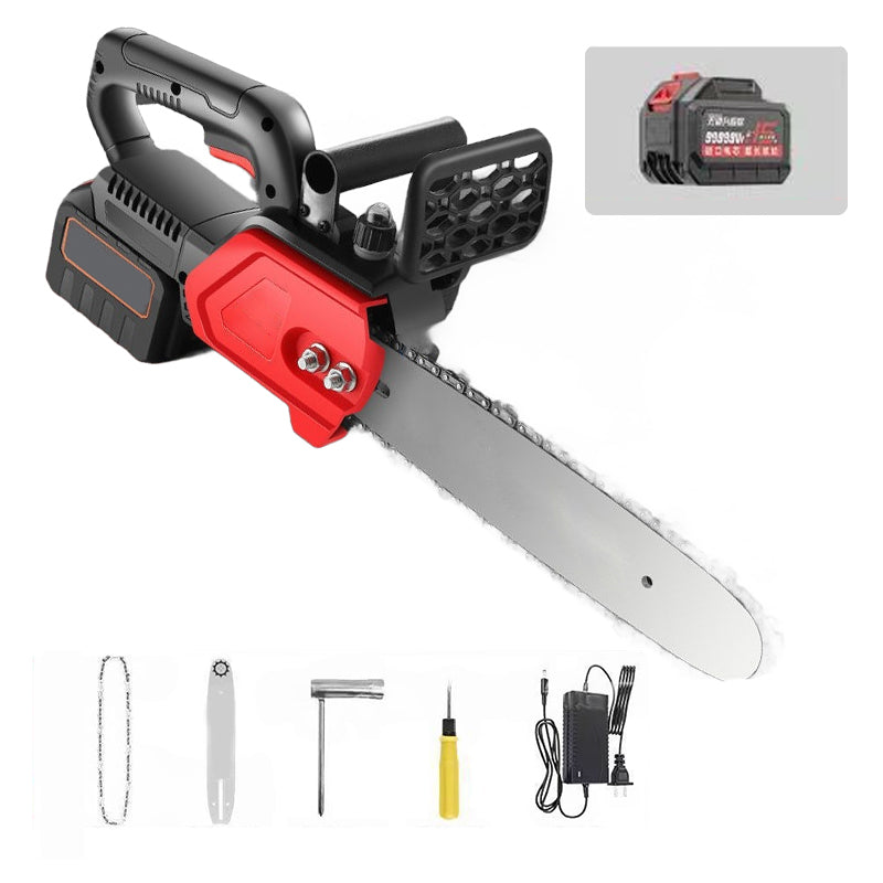 Tronçonneuse sans fil Lithium-Ion 🪚 — Moteur en cuivre pur | Coupe rapide, sans blocage | Sécurité anti-démarrage accidentel | Pare-copeaux | Polyvalente pour le jardinage, l'élagage et la coupe de bois de chauffage 🔥