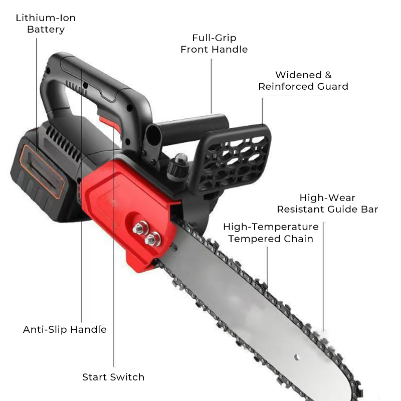 🔥Artisanat allemand exquis - Durable🔥Tronçonneuse portative sans fil au lithium-ion avec une puissance élevée