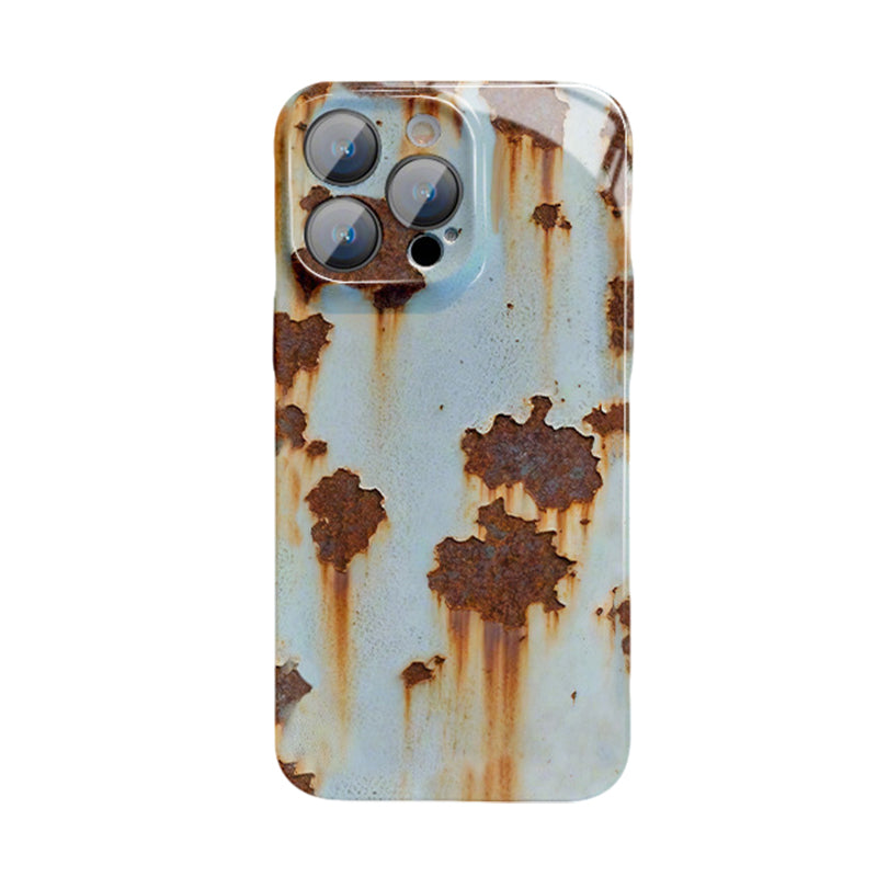 🏆📱Coque rigide Vintage Rust pour iPhone👑