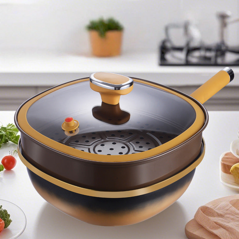 🔥55% de réduction à durée limitée🍳 Casserole en titane de 30 cm avec revêtement antiadhésif et couvercle