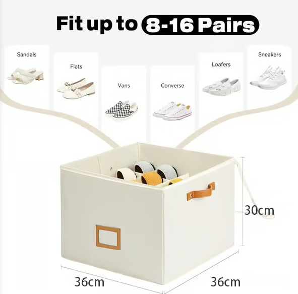⏳Offre à durée limitée : 55 % de réduction💥Organisateur de chaussures en tissu, boîte de rangement