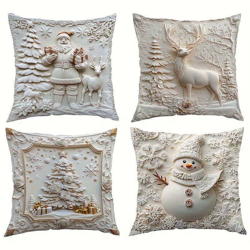 🎅🛏️ 60% DE RÉDUCTION SUR LES SOLDES DE NOËL !🎁 Housses de coussin sur le thème de Noël🛋️