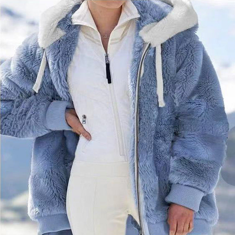 🧥 60% DE RÉDUCTION! ✨ Veste à Capuche en Polaire - Doublure Intérieure en Sherpa Chaud avec Poche Cachée pour Affronter l'Hiver ❄️🎁