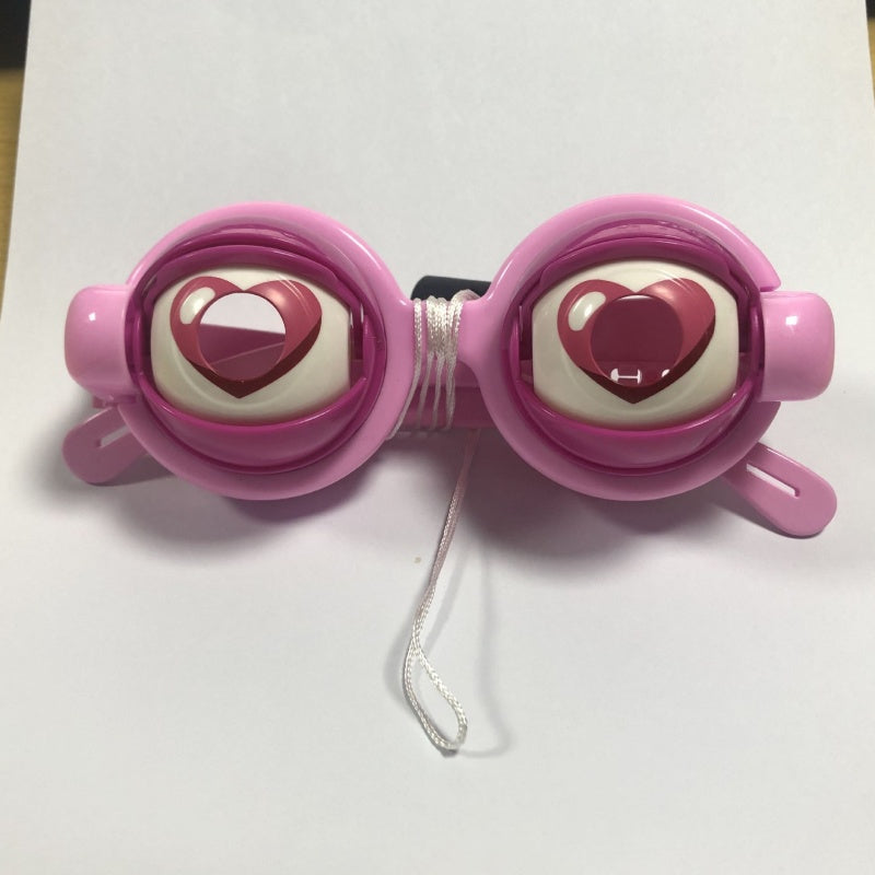 👀 Lunettes à cordon pour faire des clins d'œil | 🎉 Fêtes d'anniversaire / jeux de rôle / fêtes de fin d'année – Un cordon au niveau du menton permet de contrôler les clins d'œil, pour faire rire tout le monde