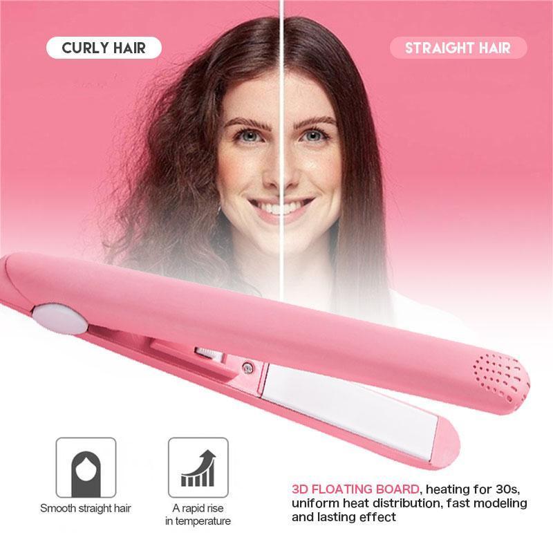 đFer Ă boucler professionnel 2 en 1 en cĂ©ramique â Chauffe rapide en 30 secondes, contrĂŽle intelligent de la tempĂ©rature pour des cheveux sains