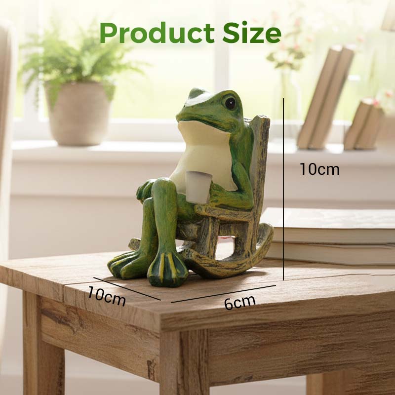 💯2026 Meilleures ventes🐸Grenouille solaire décorative dans un fauteuil à bascule🍃