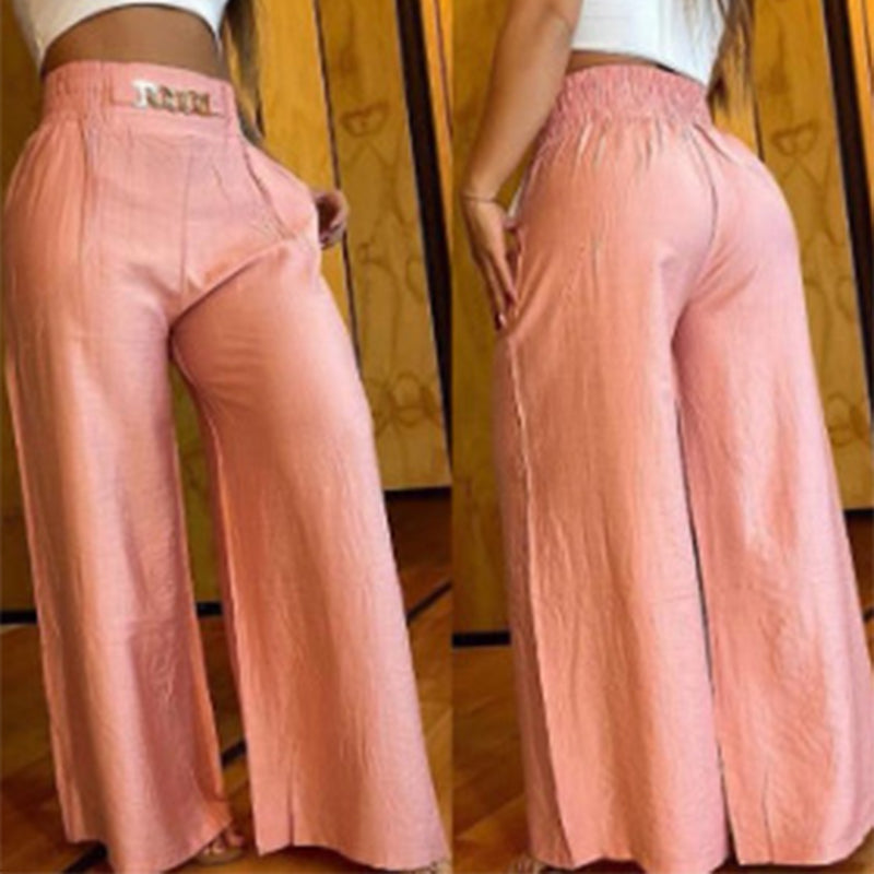👖 60 % DE RÉDUCTION ! 💃 Pantalon femme – Taille haute, jambes larges, ceinture accentuée et style polyvalent ✨