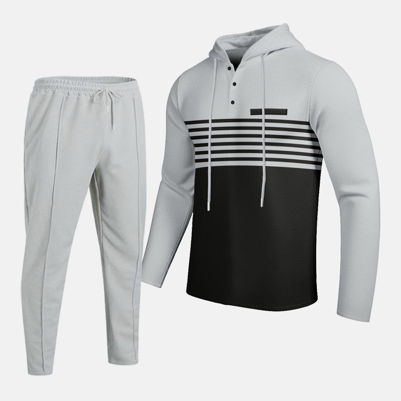🔈🔈 60 % DE RÉDUCTION !! 🔥👕 Ensemble de survêtement à capuche color-block pour homme 👖