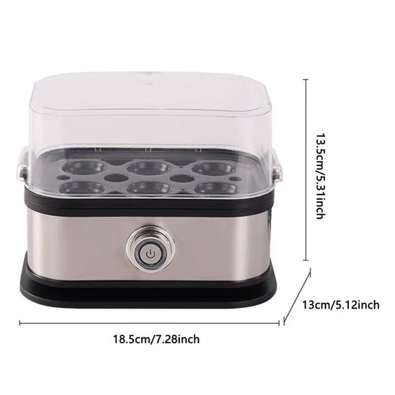 🥚✨ Cuiseur à œufs multifonction avec couvercle transparent – Œufs à la coque, pochés ou omelette, arrêt automatique, design compact, le petit appareil malin des petits-déjeuners réussis 🍳👌