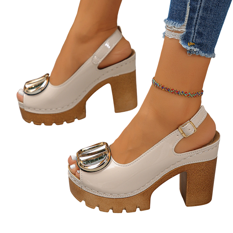 👠 60% DE RÉDUCTION ! Sandales à Boucle Chic – Talons Stables & Look Raffiné ✨💖【Prix Exceptionnel】