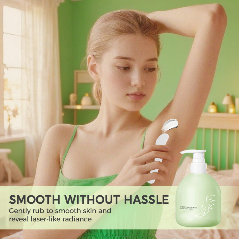 🧴 50 % DE RÉDUCTION ! 🪒 Kit doux et respectueux – Crème dépilatoire + rasoir – Sans douleur, pour les peaux sensibles, sans taches noires ni poils résiduels 🌸