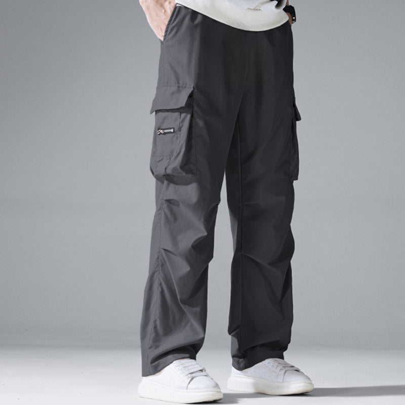 👖 50 % DE RÉDUCTION EN CE MOMENT ! 🛠️ Pantalon stretch pour homme avec poches – Poches multiples et taille à cordon – Pantalon droit décontracté – Idéal pour le travail, les voyages ou les journées actives 🏃♂️