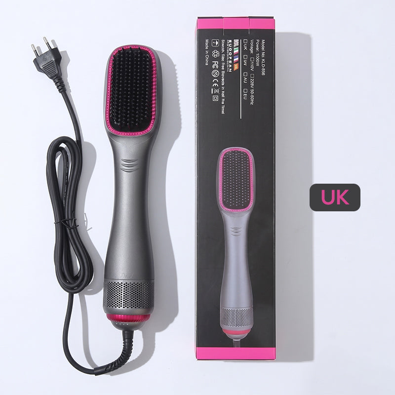 🛡️💇♀️ Brosse coiffante sans chaleur excessive – Panneaux flottants anti-brûlure, ions négatifs, domptez les frisottis et apportez une brillance satinée à vos pointes sans risque de fourches 🔥🚫