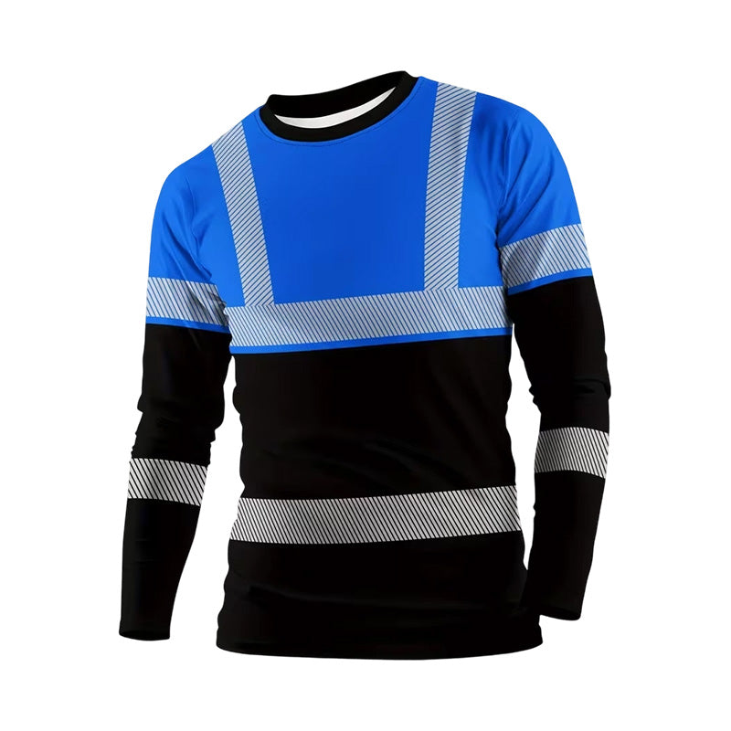 👕 50 % DE RÉDUCTION ! 🏃♂️ T-shirt à manches longues sportif pour homme – Évacue la transpiration et orné d'un imprimé discret – Idéal pour les journées actives, le jogging ou les loisirs – Respirant et confortable 🌿