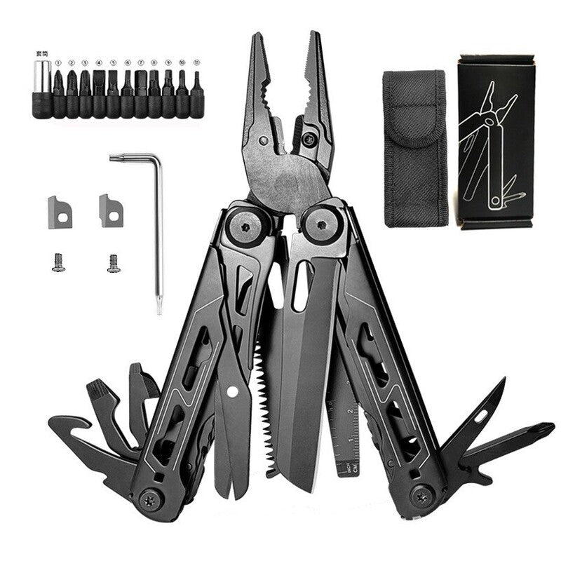 🛠️ 50 % DE RÉDUCTION EN CE MOMENT ! 🔧 Pince Multifonction Pliable – Acier Inoxydable 3Cr13, Ciseaux Intégrés & Pochette Incluse.