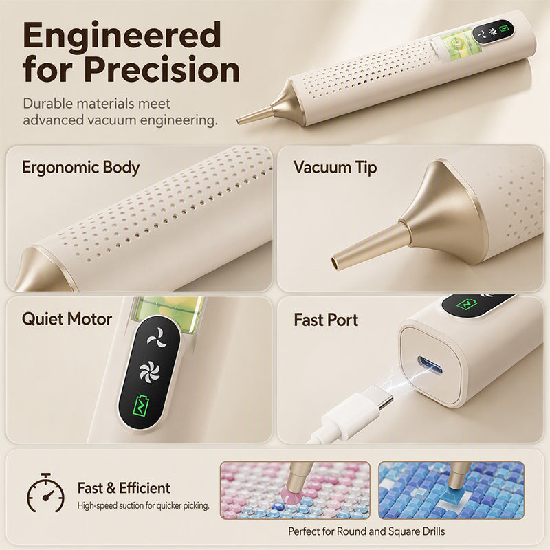 ✨ PROMO FLASH : 50% DE RÉDUCTION ! Stylo Électrique Rechargeable pour Diamants – Précision Professionnelle & Design Léger for Un Art du Diamant Facile et Propre 💎🚀