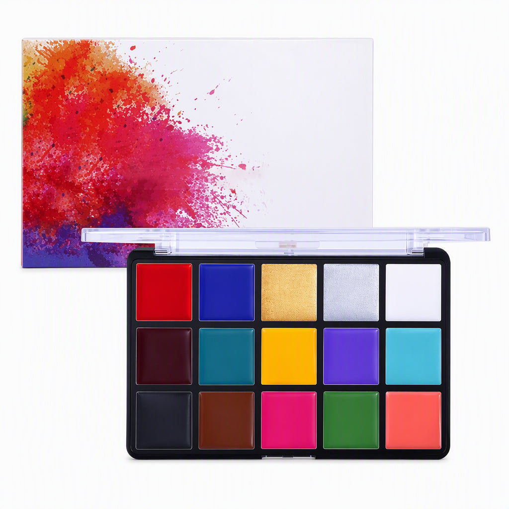 50% de Réduction – Palette de Maquillage Visage et Corps 15 Couleurs à l'Huile