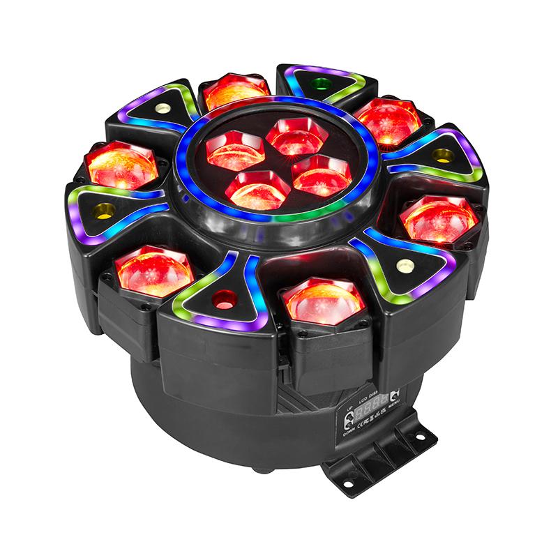 ⏳Offre spéciale à durée limitée⏰Projecteur de scène « Bee-Eye » RGBW rotatif avec télécommande