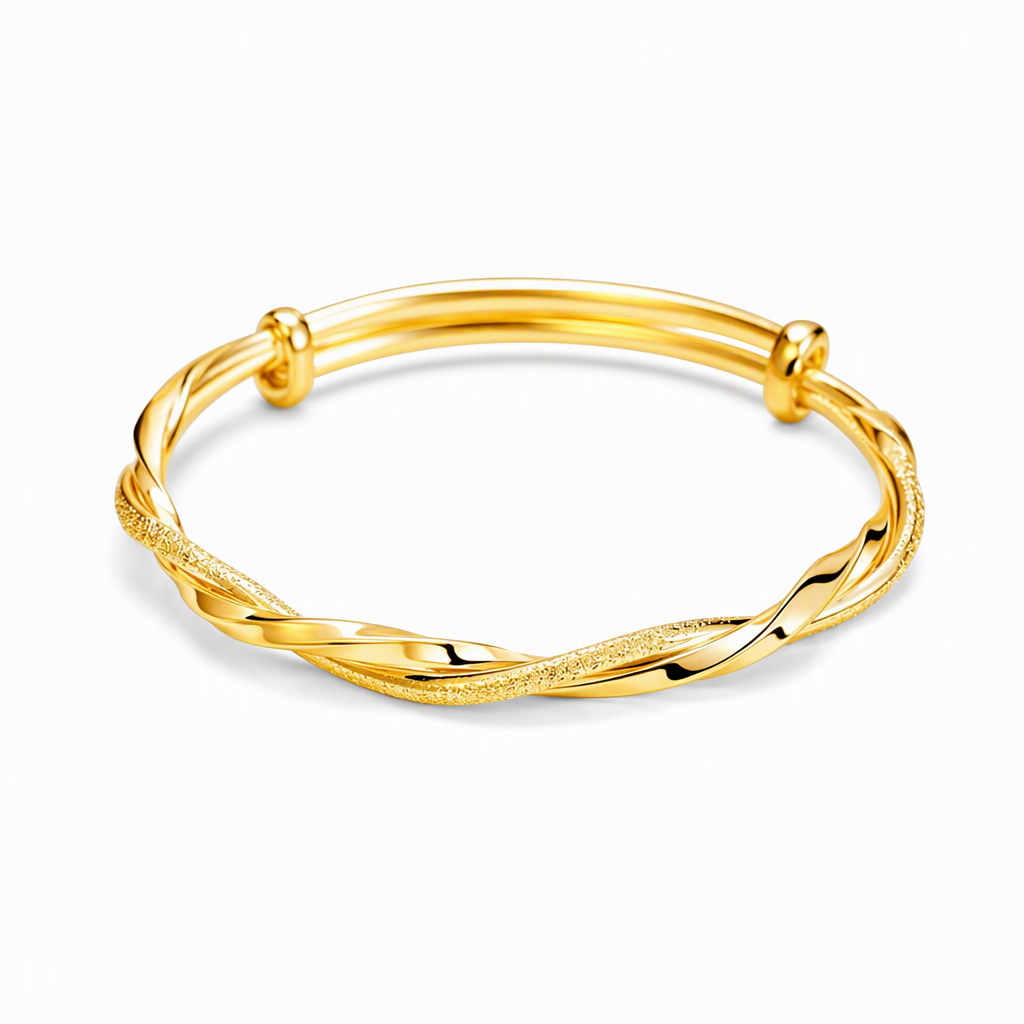 🌀 50 % DE RÉDUCTION ! 🌟 Bracelet infini torsadé de type Möbius – fermoir coulissant et ajustable en douceur & double texture au fini brillant haut de gamme 💫