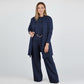 🍂Soldes d'automne🍂Elegant 3-piece set including long cardigan, top and pants💞