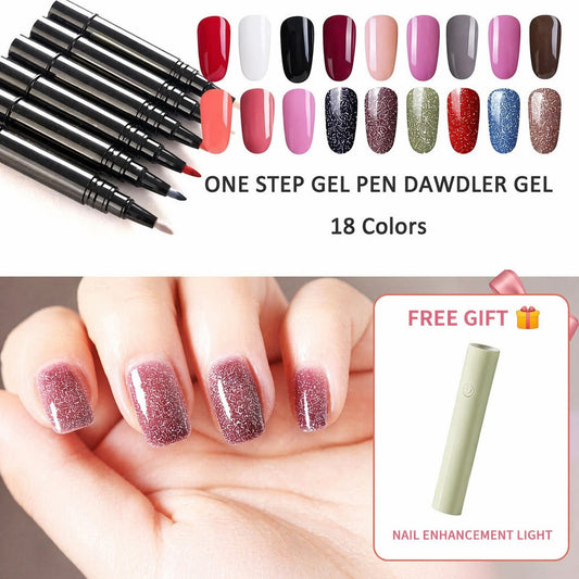 💅 1 ACHETÉ = 1 GRATUIT — Stylo Gel Ongles Tout-en-Un 3-en-1 ✨ + Lampe UV Mini Portable Offerte 💡